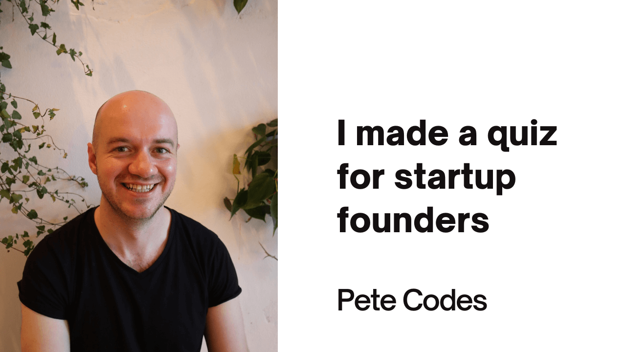 I made a quiz for startup founders